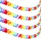 4 Pack Lei Summer Hawaiian Flowers Garland Tropical Multicolor Tropical Flower Lei Garland Flower Leaves Banner for Home Hawaiian Luau Decorations